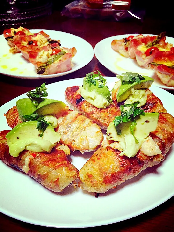 Grilled Bacon in Potato boat with Avocado dip|Laarni Nabongさん