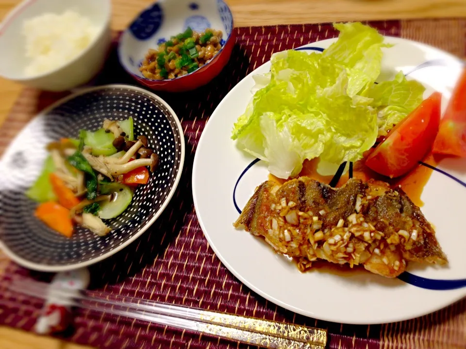 Snapdishの料理写真:カレイの唐揚げ〜葱ダレかけ〜＊11/29|ゆきぼぅさん