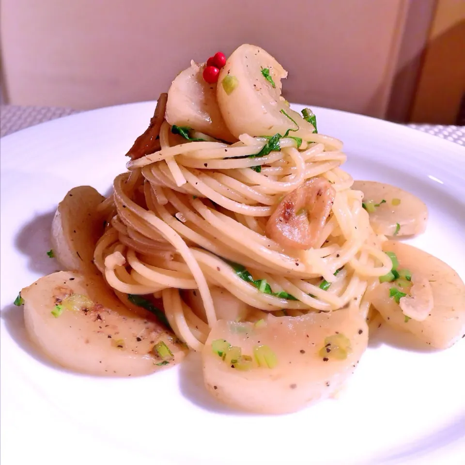 カブのアンチョビパスタです☆|ビビチョコさん