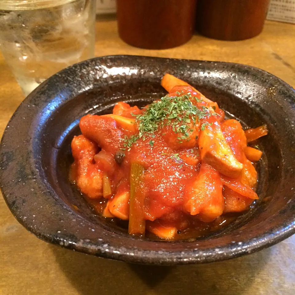 ぼんじりのトマトソース煮|マユマユさん