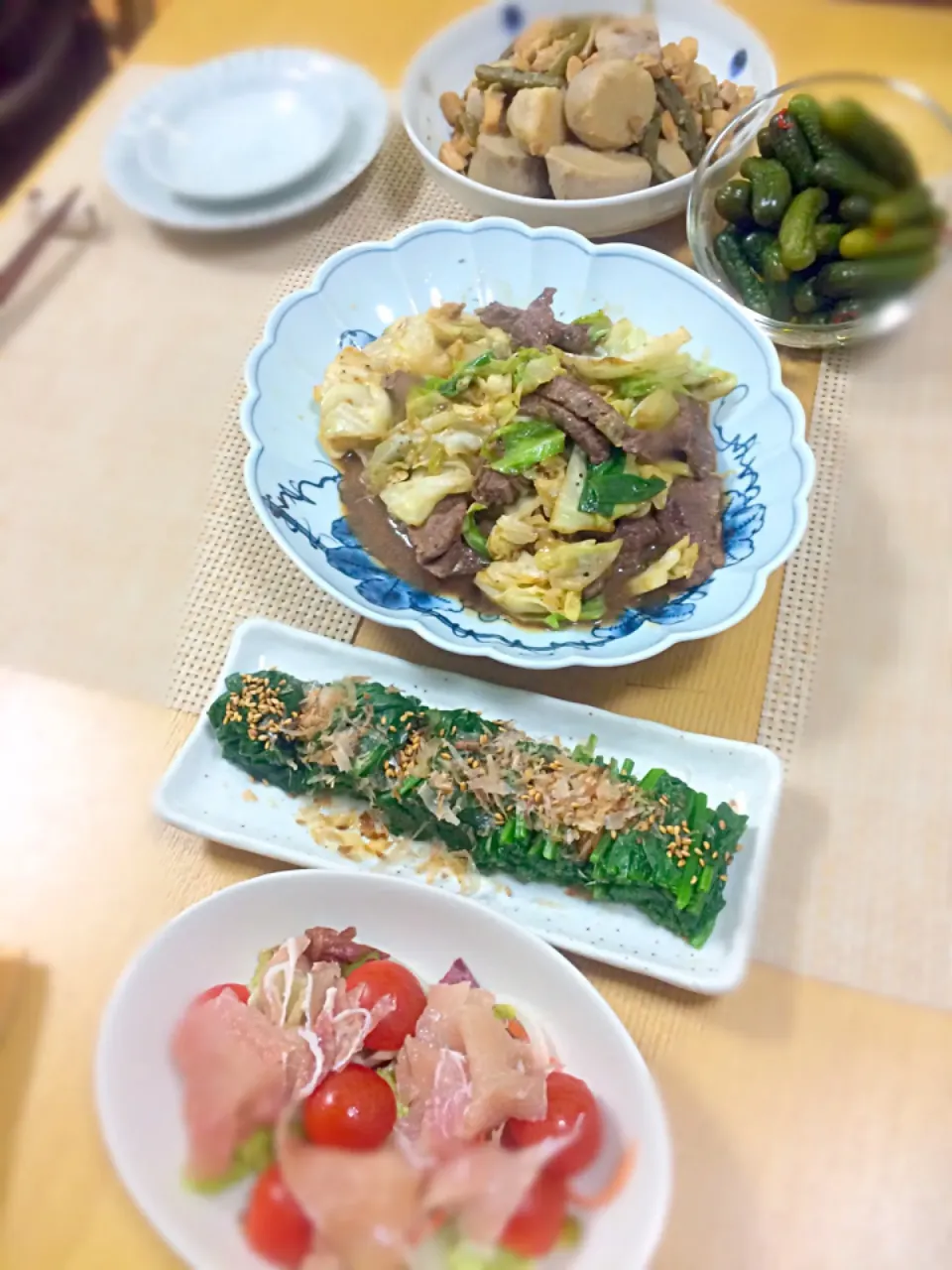 Snapdishの料理写真:キャベツと牛肉の炒め物|ポンポコたまこさん