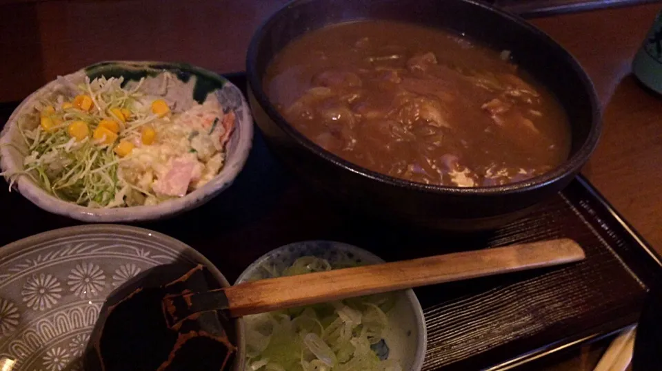 Snapdishの料理写真:カレー南蛮うどんを頂きました。|momongatomoさん