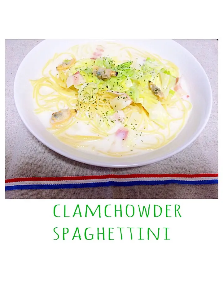 Clam chowder♩ あさりたっぷりクラムチャウダースープスパ|Jessy♡さん