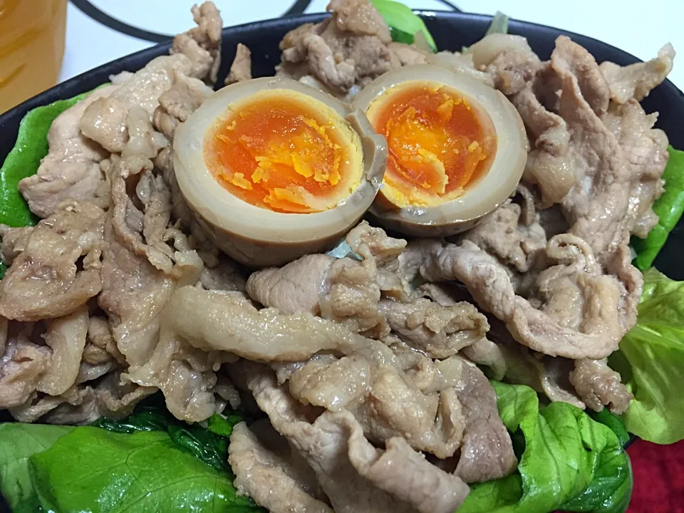 味玉で使ったタレで作った丼|はるなさん