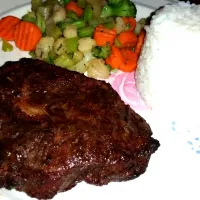 Snapdishの料理写真:my hawaiian steak..|Ayel Santellaさん