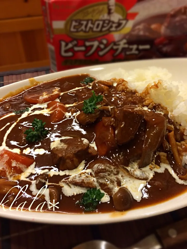 デコグラタンで貰ったルーでビーフシチュー❤️炊飯器でトロトロ~ん*゜(○UωUpq)゜*|くららさん