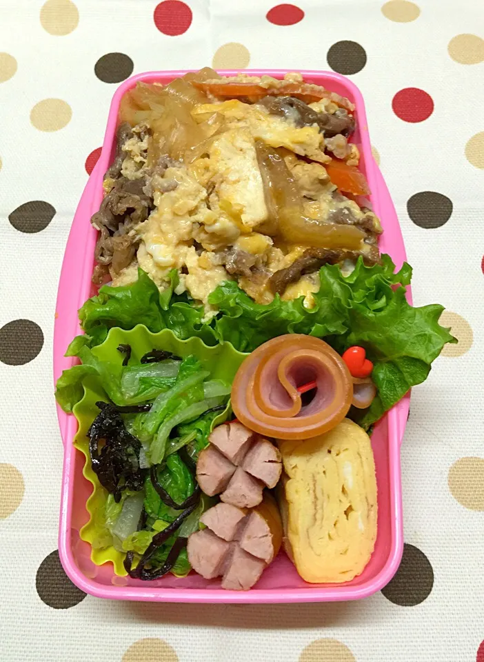 （残り物の）すき焼きの卵とじ弁当 ^ ^|kokoさん