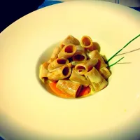 Paccheri with gorgonzola on pumpkins cream|elisa s.さん