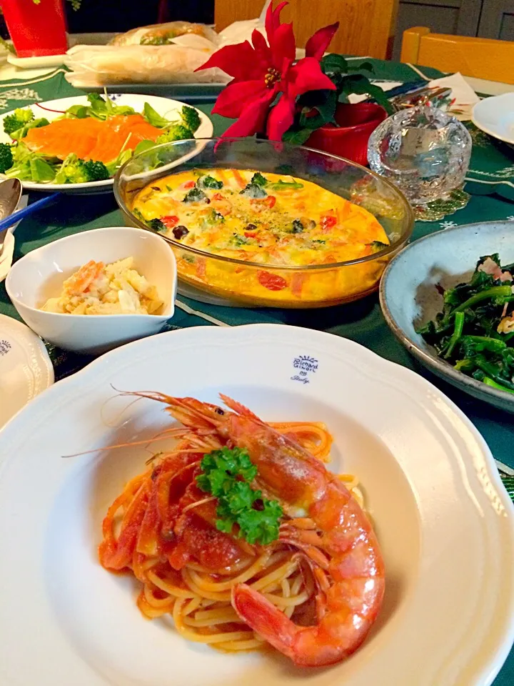 海老と烏賊のトマトソースパスタ|Mamiko Nakayamaさん