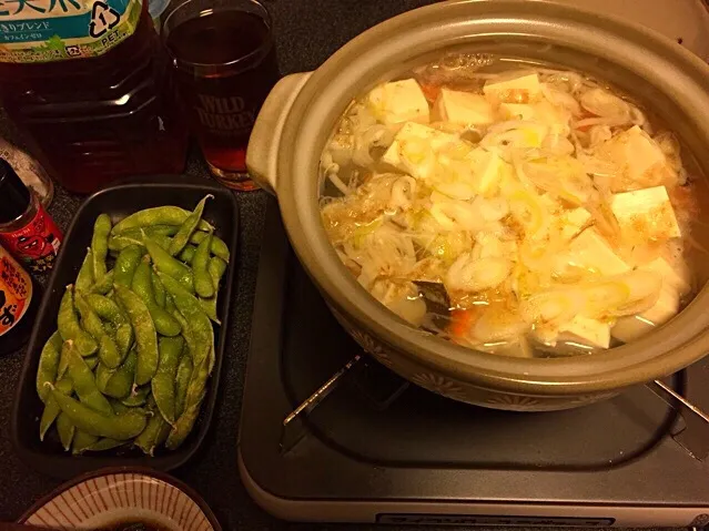 湯豆腐、枝豆❗️٩꒰ʘʚʘ๑꒱۶✨|サソリさん