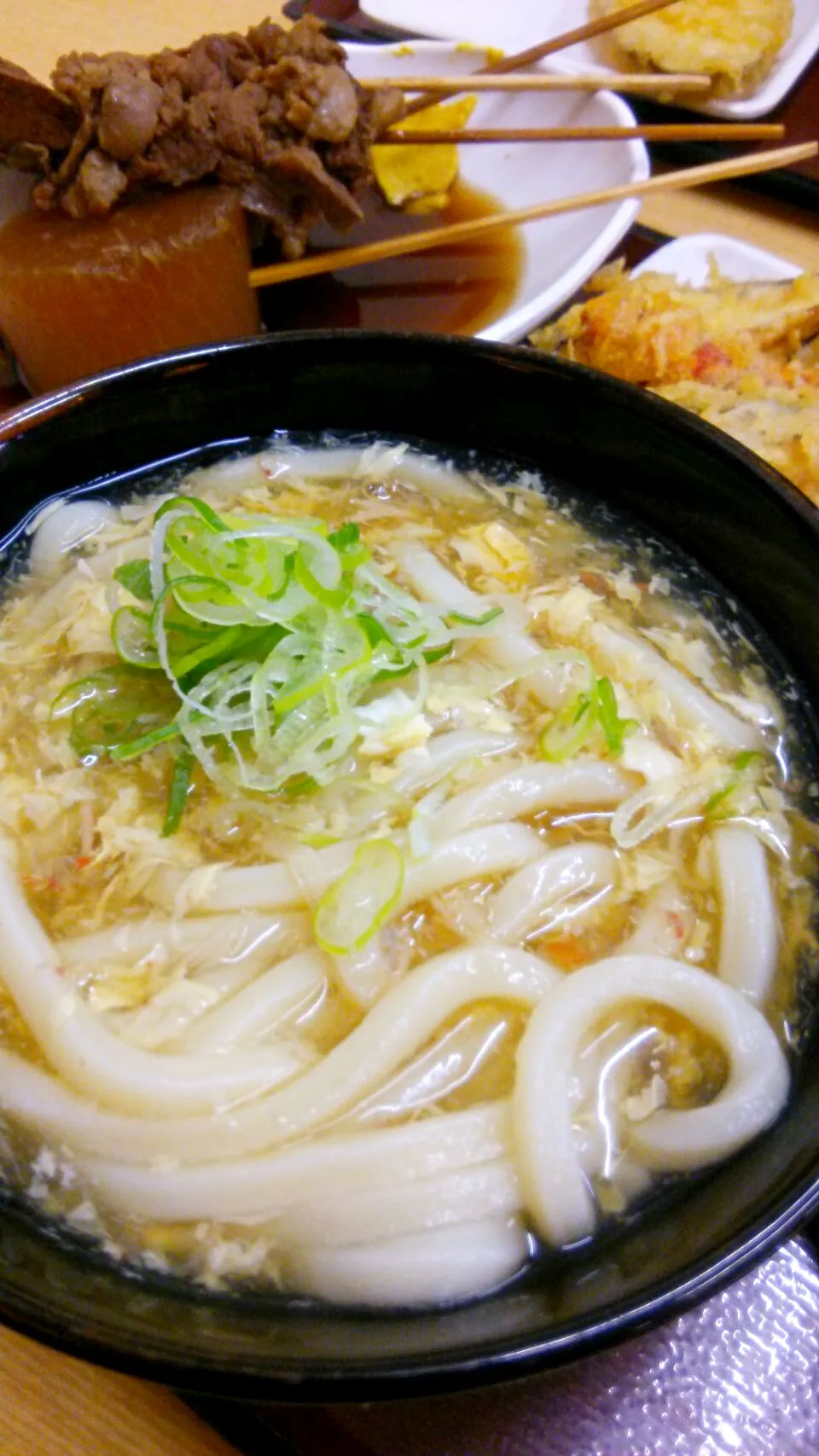 かにたまあんかけうどん、おでん＠外食|まあるさん