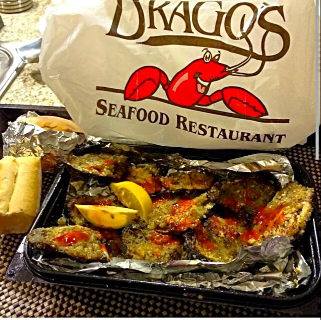 Snapdishの料理写真:My #Lunch My Friend Came from New Orleans Louisiana 😀 She Brought Me My Favorite Chargrilled Oysters #Seafood from Dragos #GumboOfSoul We #Eat #Love #Pray 💓|Alisha GodsglamGirl Matthewsさん