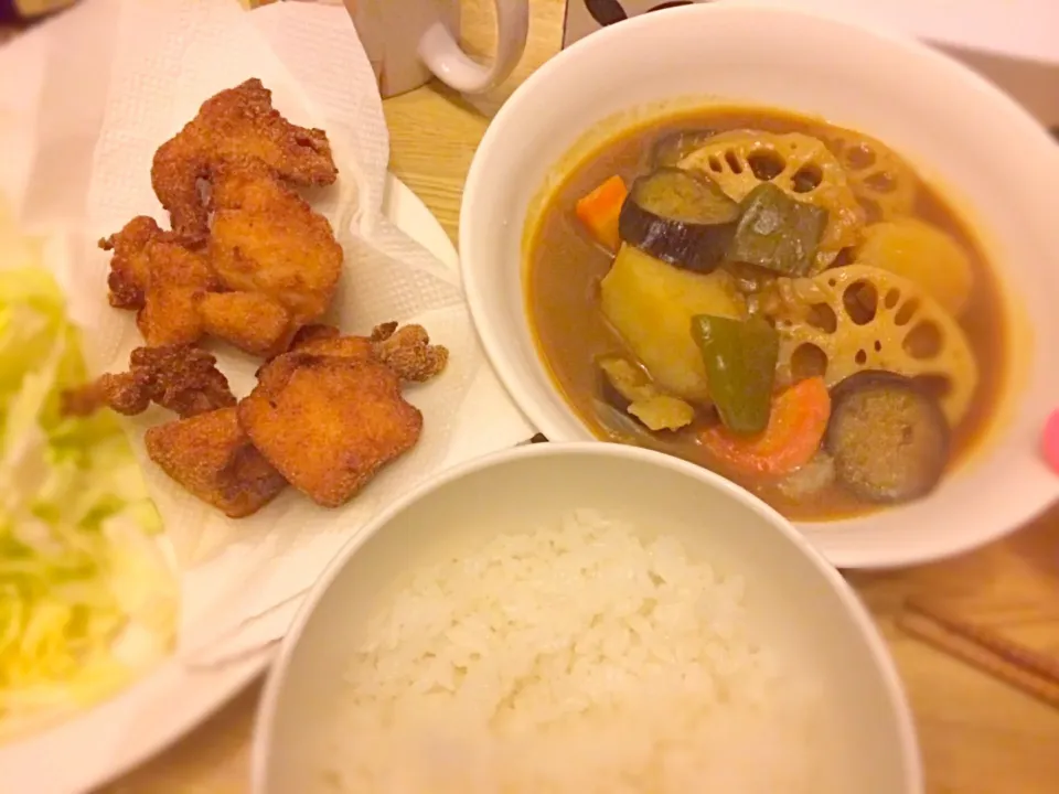 Snapdishの料理写真:根菜スープカレー|デンデさん