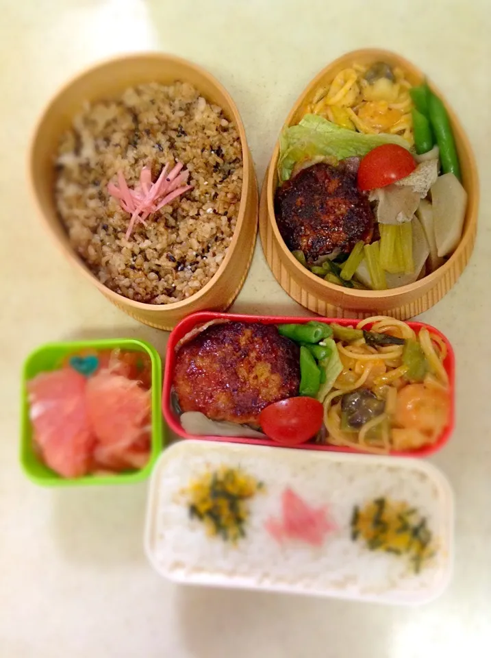 Today’s lunch box. はんばーぐ♪ はんはーぐ♪|hoppycowさん