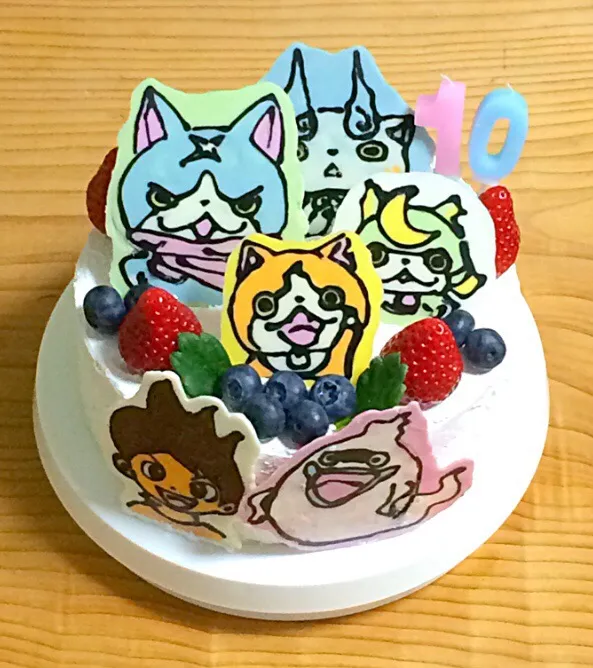 世界にひとつ♪ 次男くん10歳おめでとう^ ^ キャラチョコお誕生日ケーキ ♪|たるとさん