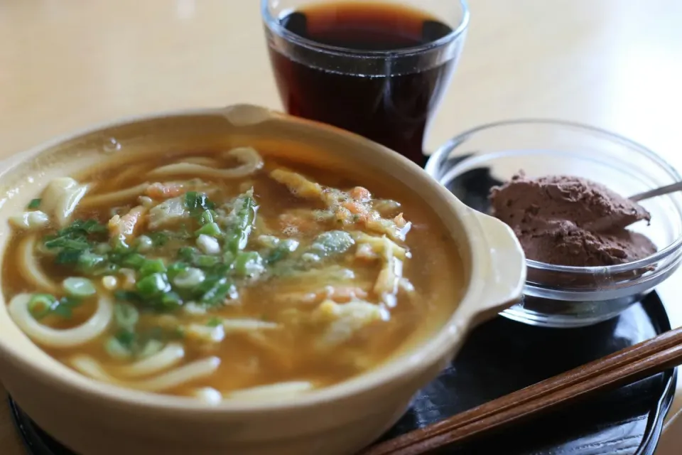 カレーうどん♪ ヽ(*´∀`)人(´∀`*)ﾉ|マカロンさん