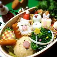 Snapdishの料理写真:Xmas弁当No.1🎅娘弁当♪#クリスマス