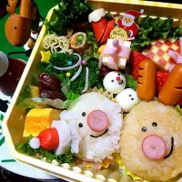 Snapdishの料理写真:Xmas弁当No.2🎅娘の友達に作ったお弁当♪#クリスマス