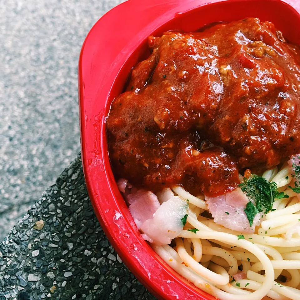 Spaghetti Meat ball and bacon😍😍|nattaugustさん