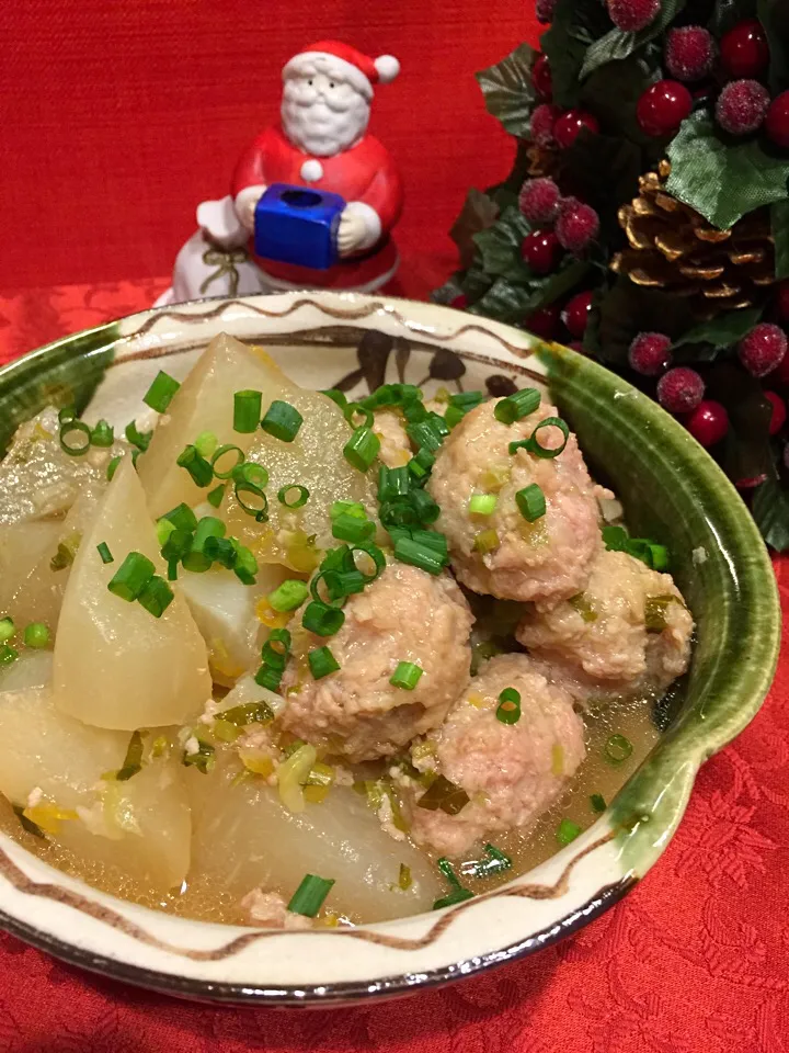 鶏ミンチと大根の柚子風味炊き|みなさん