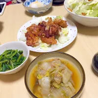 晩御飯。手抜き唐揚げデー。|yumii!さん