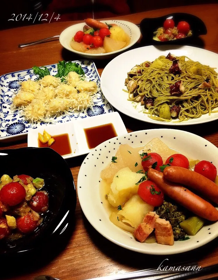 ポトフとタコジャガジェノベーゼ🍝…のつもりが(￣◇￣;)|かまさん