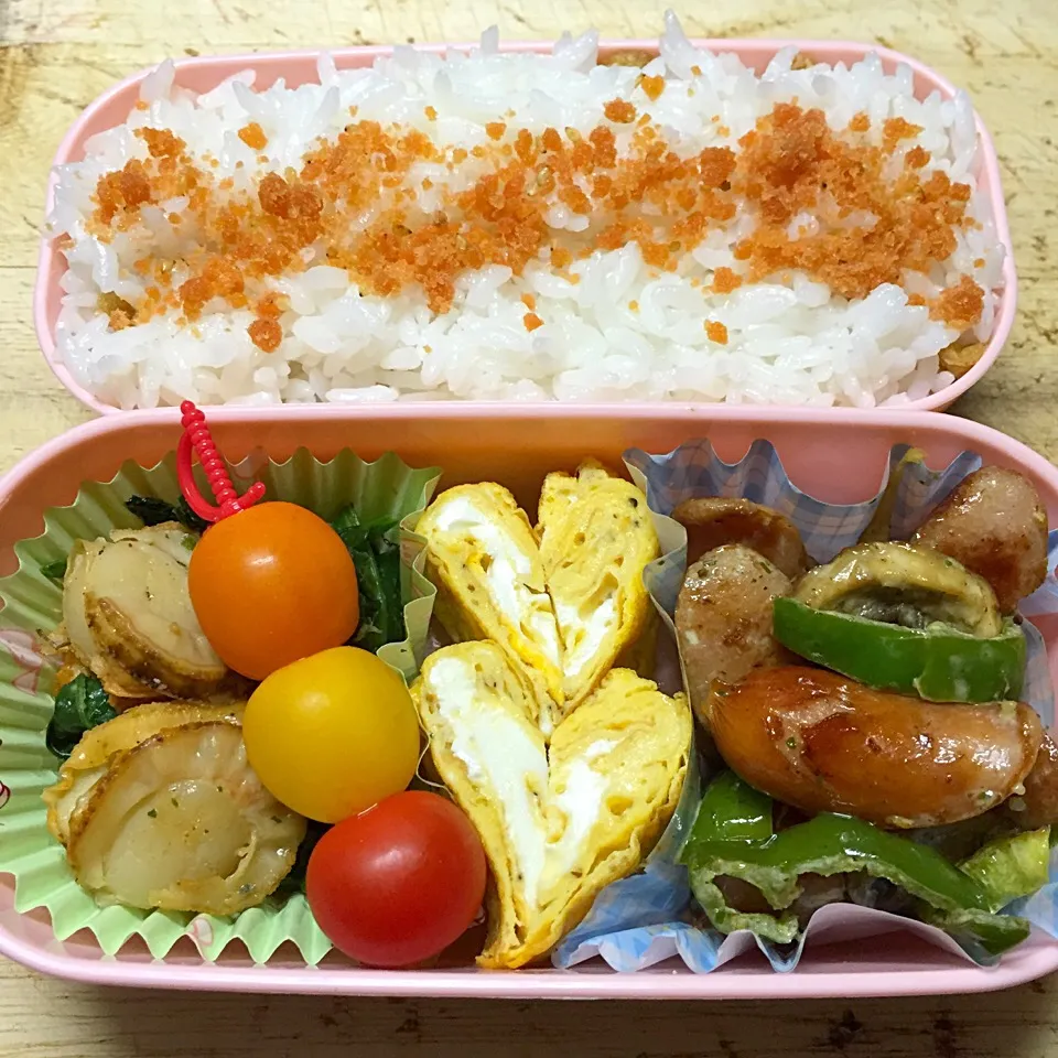 Snapdishの料理写真:本日の中1長女ちゃん弁当。|chihoさん