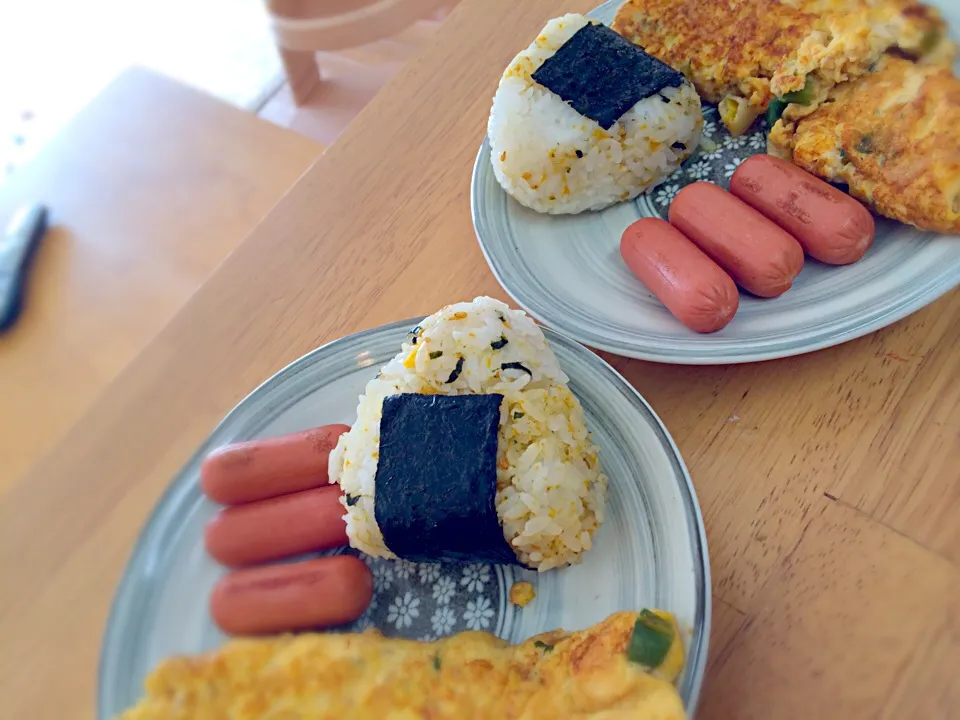 ちびーず麻婆卵焼きおにぎりプレート|あいさん