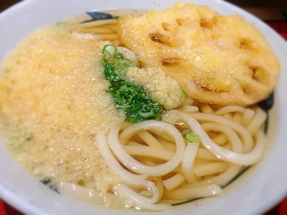 親父の製麺所・かけうどん（大）レンコン天|ゆうじ.さん