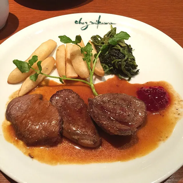 Snapdishの料理写真:長野県産 シカ肉のステーキ|r1990297さん