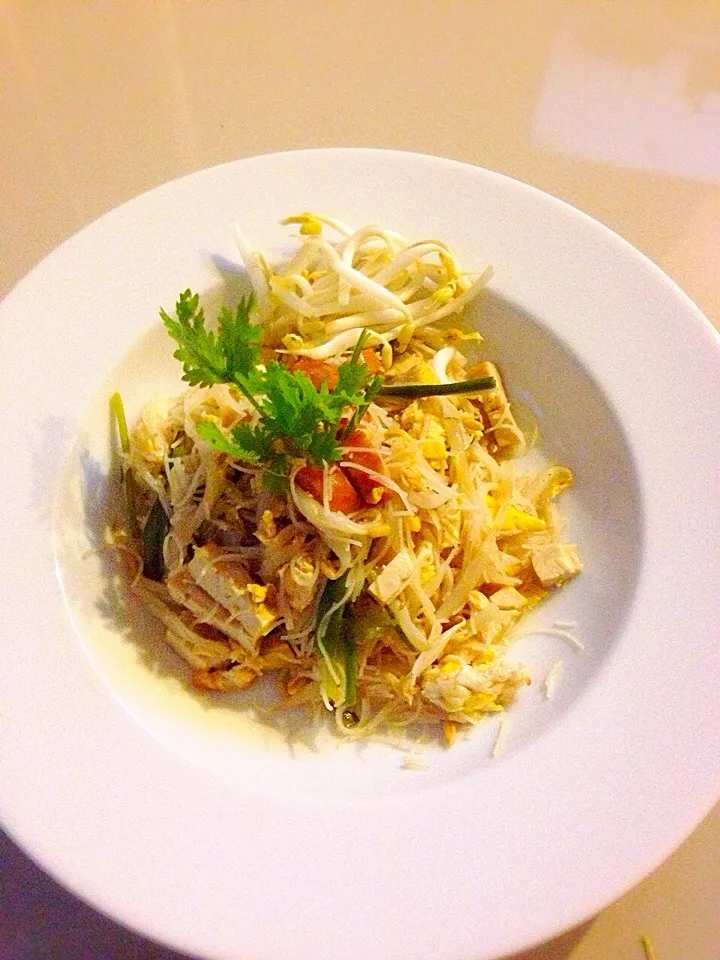 เส้นหมี่ผัดไทย#Thai fried white rice noodles #💝💖💖💝|pimphanさん