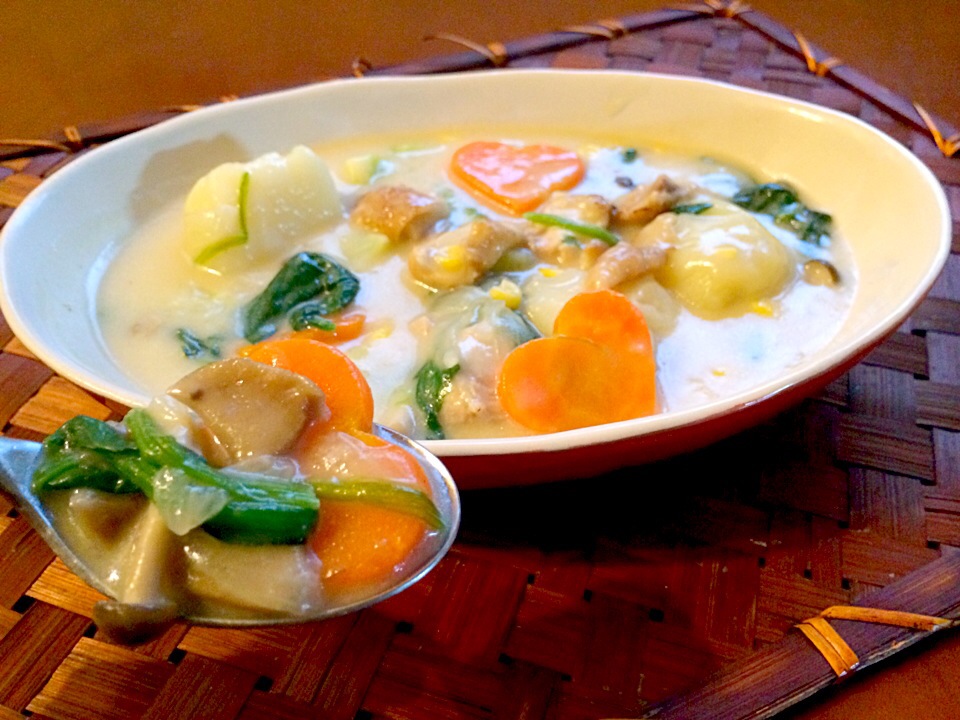 Pollo e funghi porcini cremosa stufato香る ときのこの/🌈Ami🍻 Snapdish[スナップ