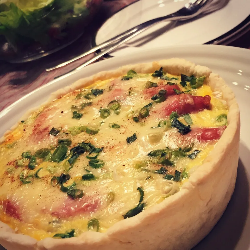 ま公さんの料理 テヌキッシュ Quiche -potato, spinach & sausage|麻紀子さん