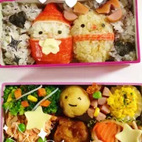 Snapdishの料理写真:クリスマスキャラ弁|ちーこさん