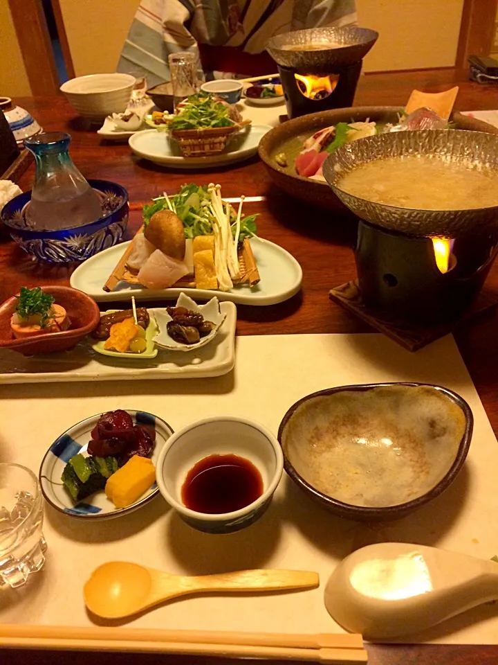 湯河原ながお旅館の晩飯|けんじさん