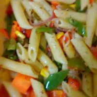 Snapdishの料理写真:penne pasta with more of lime juice and pepper.
 #Pasta #veggies #limejuice #pepper|tanaya guptaさん