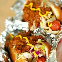 #Food stand/Truck Chilli Dogs #Snack/Teatime #Lunch #Sandwich #Main dish 🍞 😃 🍞