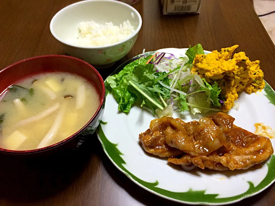 生姜焼き＊カボチャサラダ|〜茉波〜さん