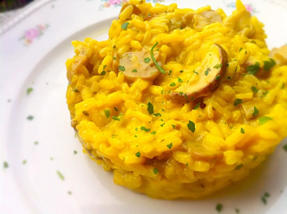 Mushrooms#saffron#rice|ikkiaさん