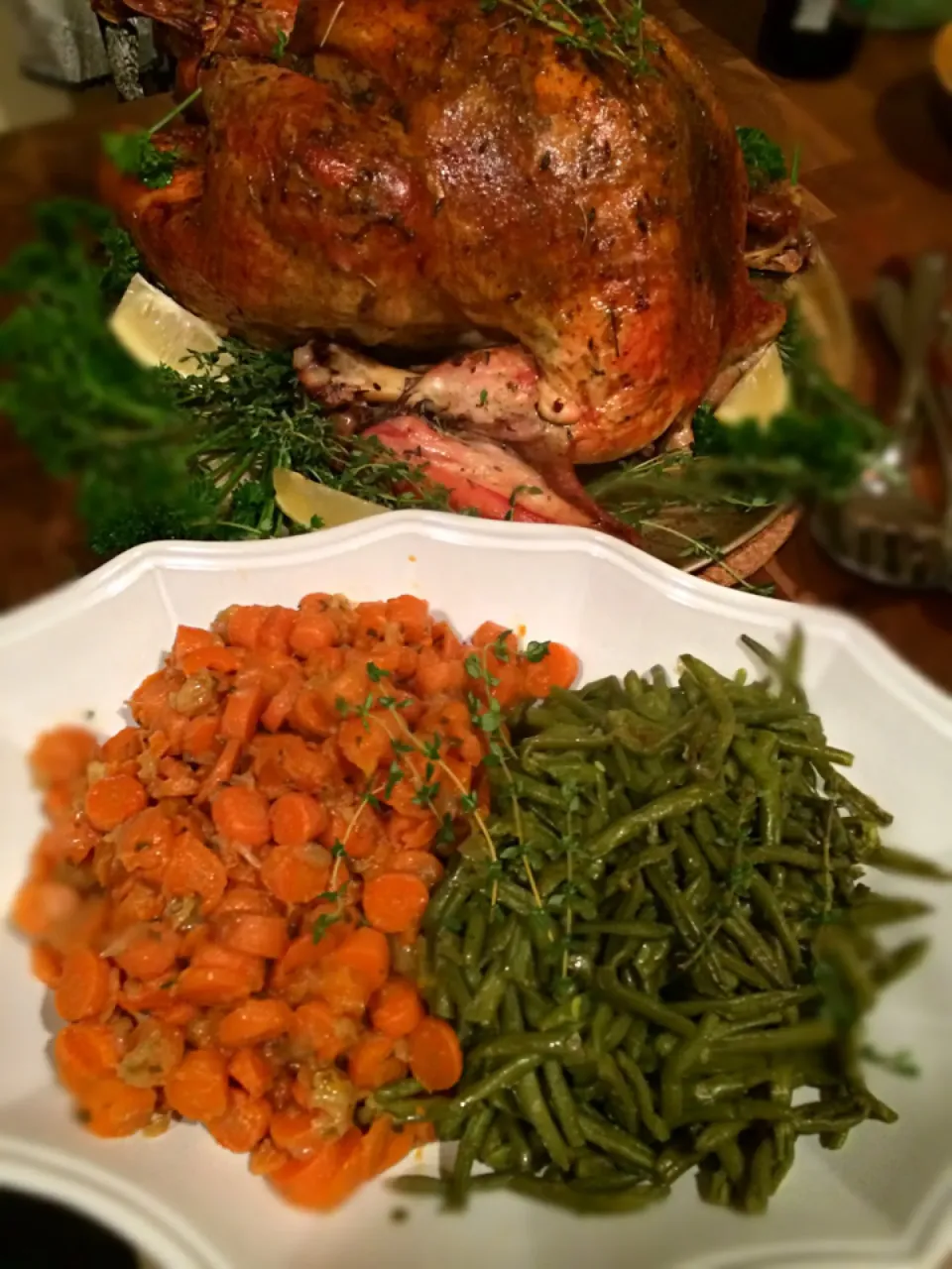 2014 Thanksgiving - turkey and side veggie|kayoさん