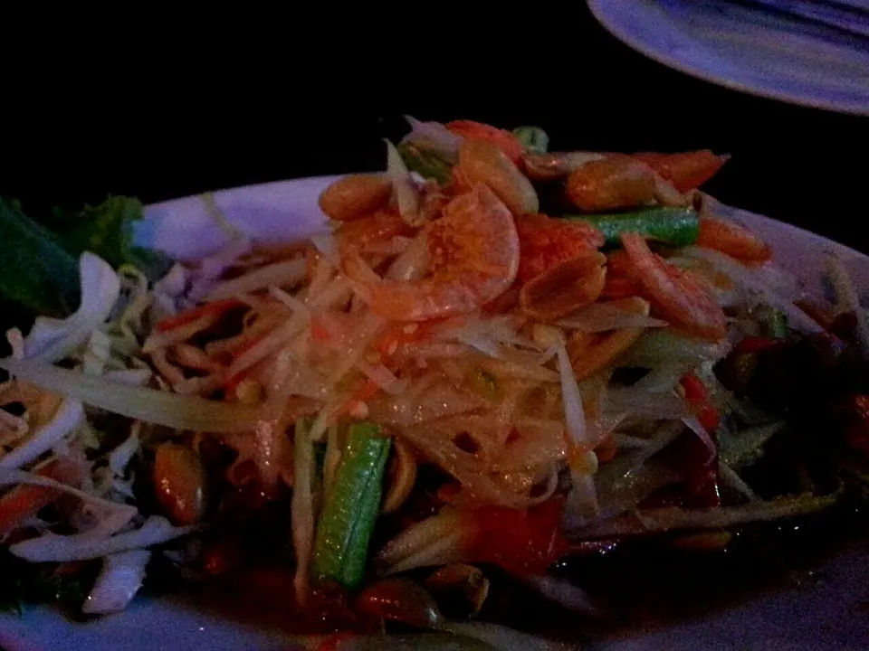 4th day in Thailand papaya salad for dinner.
屋台のパパイヤサラダ♪|BUBUさん