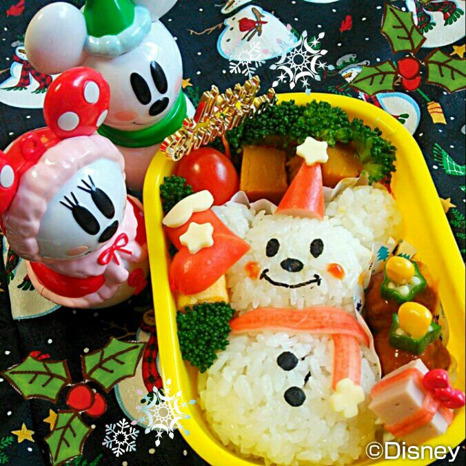 雪だるまミッキーのクリスマスお弁当 Pinako Snapdish スナップディッシュ Id Wit0sa