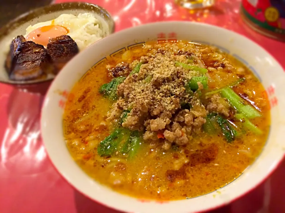 Snapdishの料理写真:担々麺&焼豚玉子飯|Shiroさん