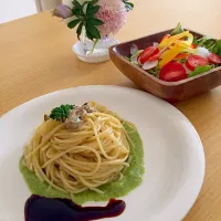 Snapdishの料理写真:牡蠣のパスタ|HK1109さん