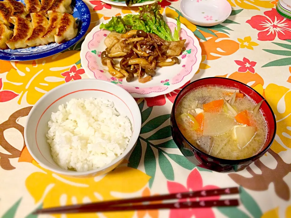 タラの洋風ソテーと餃子と豚汁|Yukiko Takanoさん