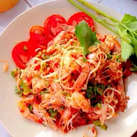 ยำตะไคร้กุ้งสด🍴|Nuengさん