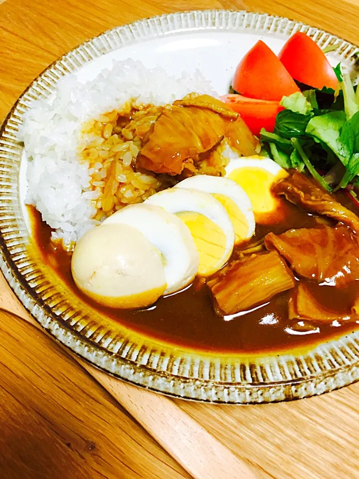 Snapdishの料理写真:かおりんちゃん ありがとう💖   
ゴム⁉️牛すじ再生カレー✌️|ボンバーさん