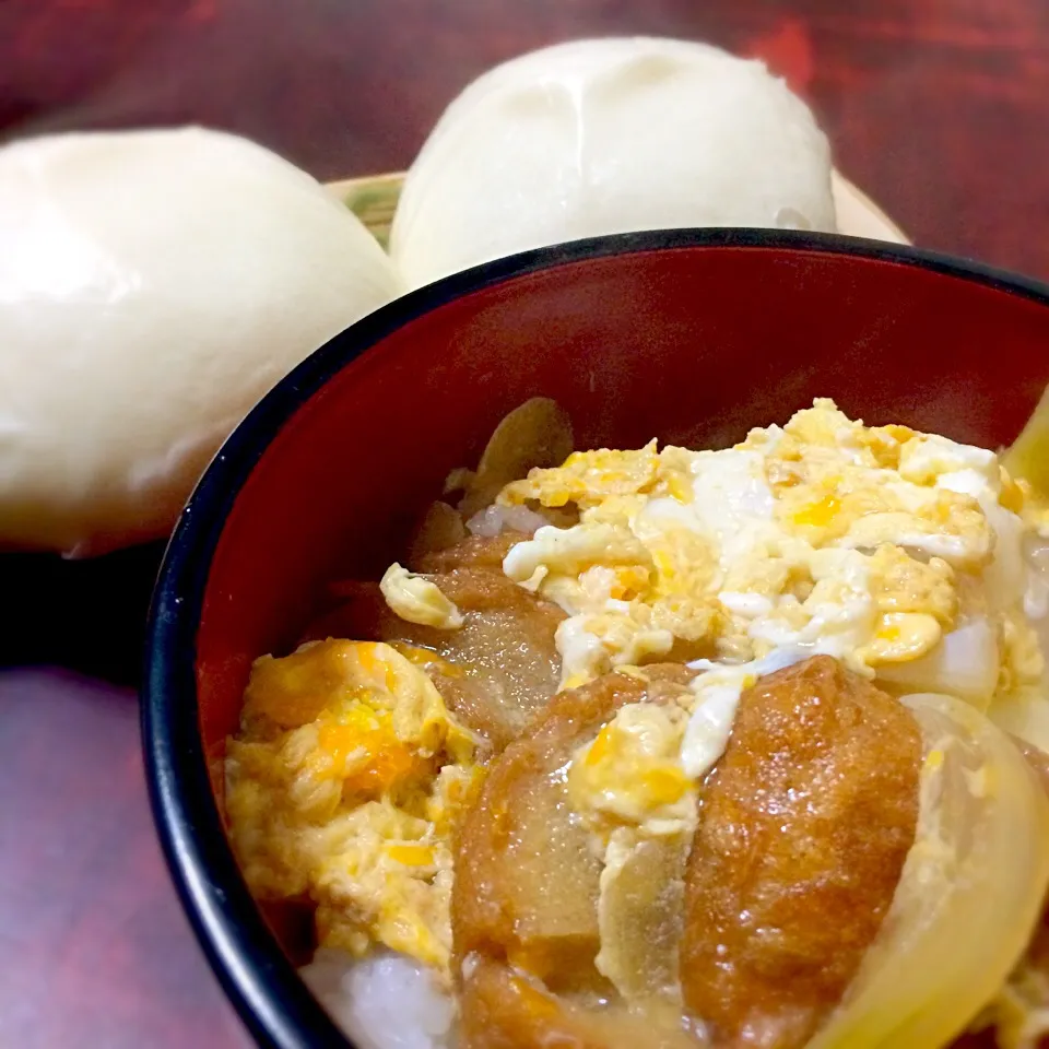 油麩丼！with豚まん♪|ラッキーさん