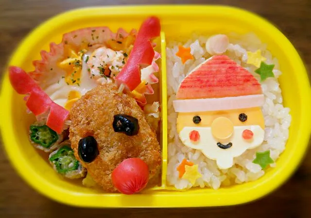 Snapdishの料理写真:トナカイさんとサンタさん弁当|國澤志保子さん