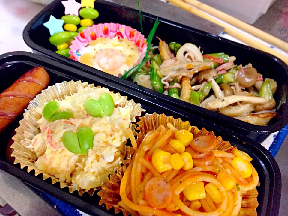 Snapdishの料理写真:おしゃれなお弁当、研究中！！|Shiori Kagamiさん